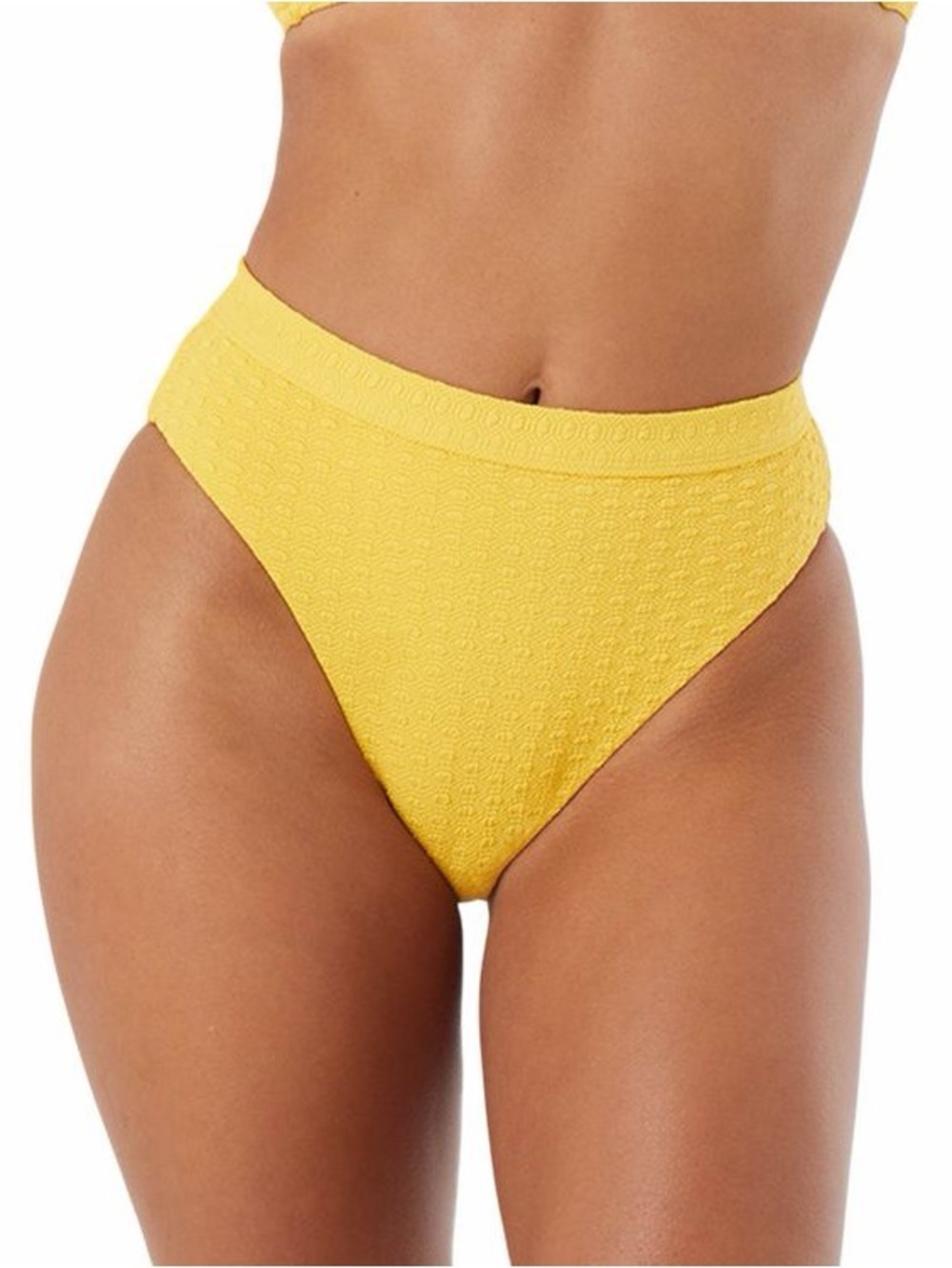 ROXY HALIEWA BANDED HIGH WAIST MOD BIKINI BOTTOM - WOMEN'S SIZE MEDIUM